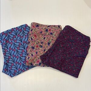 Set of Three Patterned LuLaRoe Women’s TC Leggings